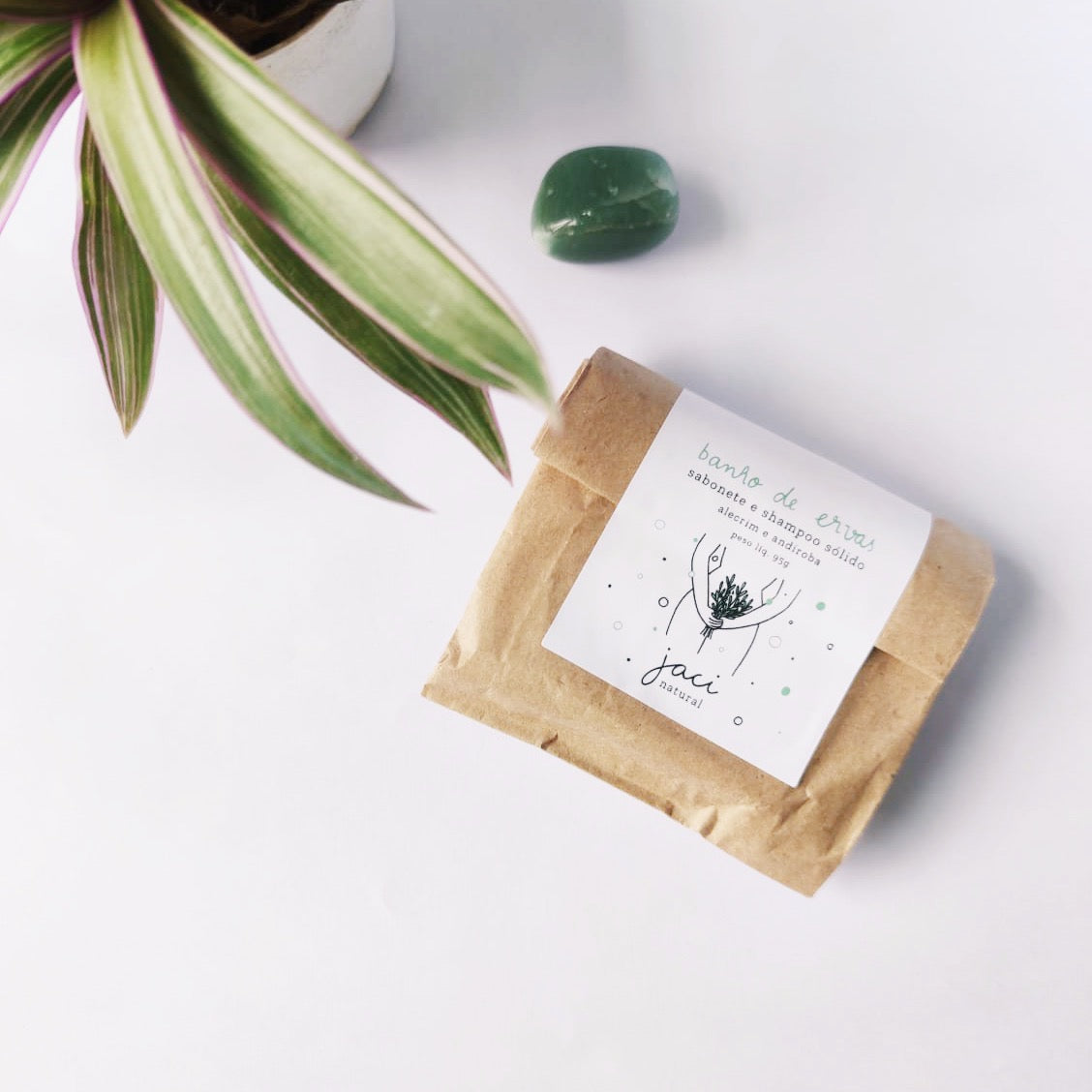 Sabonete Natural em Barra | Banho de Ervas | Alecrim e Andiroba | 95g - Aqui na Jaci Natural - Por R$28.00! Compre agora na Jaci Natural