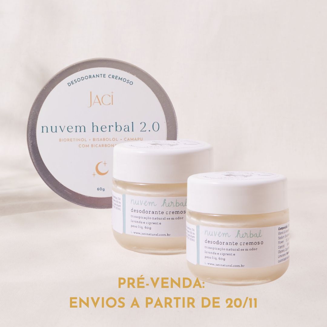 Trio Desodorante Cremoso Nuvem Herbal | Natural e Vegano | Com Bicarbonato | 60g - Aqui na Jaci Natural - Por R$151.20! Compre agora na Jaci Natural